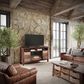 Jofran Painted Canyon 60" Electric Fireplace Media Console in Cannon Valley, , large