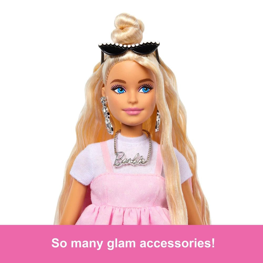Barbie Deluxe Style Doll with Oversized Bow and Blond Hair in Pastel Pink, , large