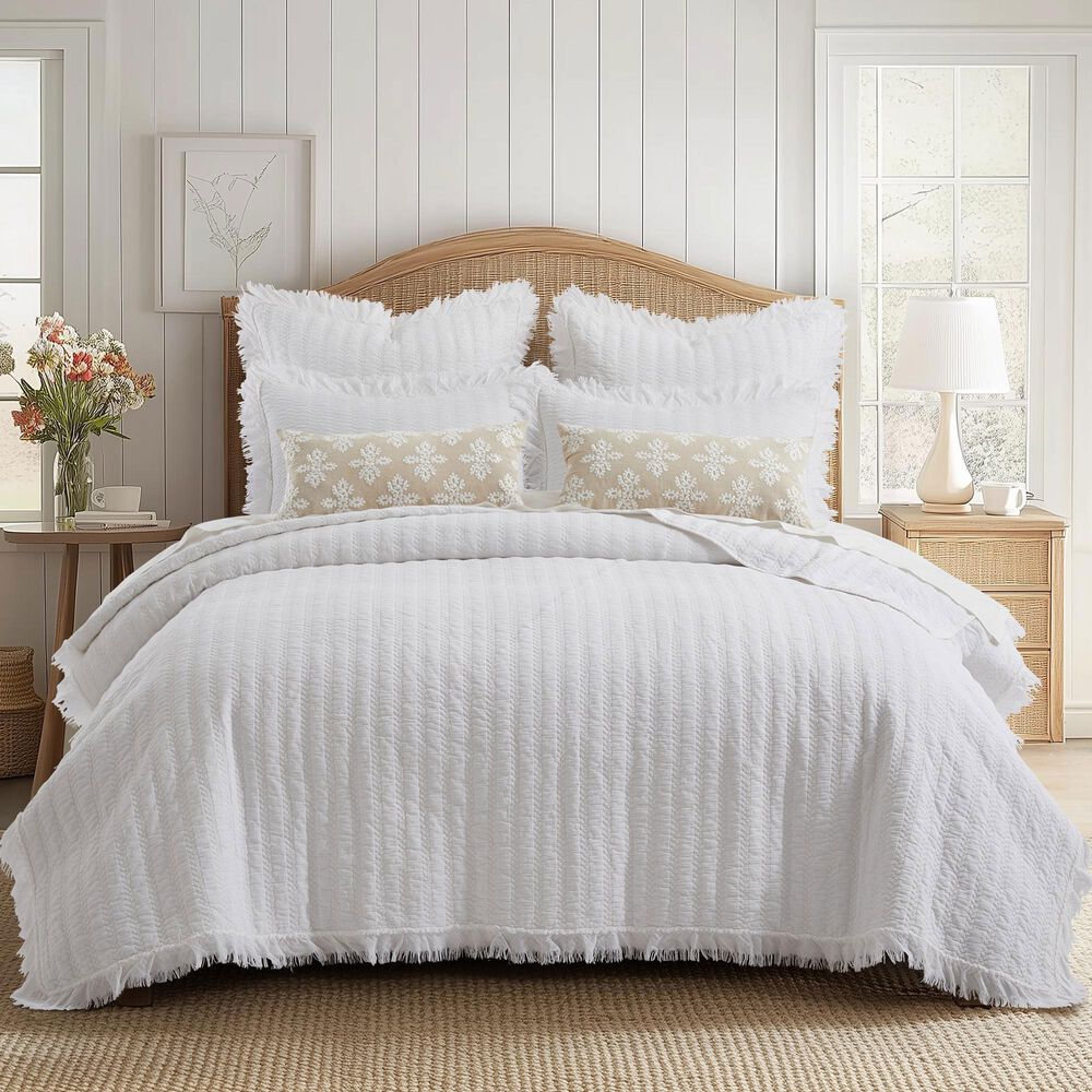 Levtex Wilhemina 3-Piece King/California King Quilt Set in White, , large