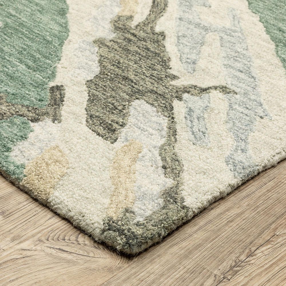 Oriental Weavers Kipton 5&#39; x 8&#39; Grey and Teal Area Rug, , large