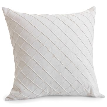 Accents DeVille 20" Square Throw Pillow in White, , large