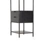 Four Hands Trey 4-Shelf Bookcase in Natural Iron and Black Wash Poplar, , large