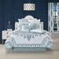 J. Queen New York Afton 26" Square Euro Pillow Sham in Blue and White, , large