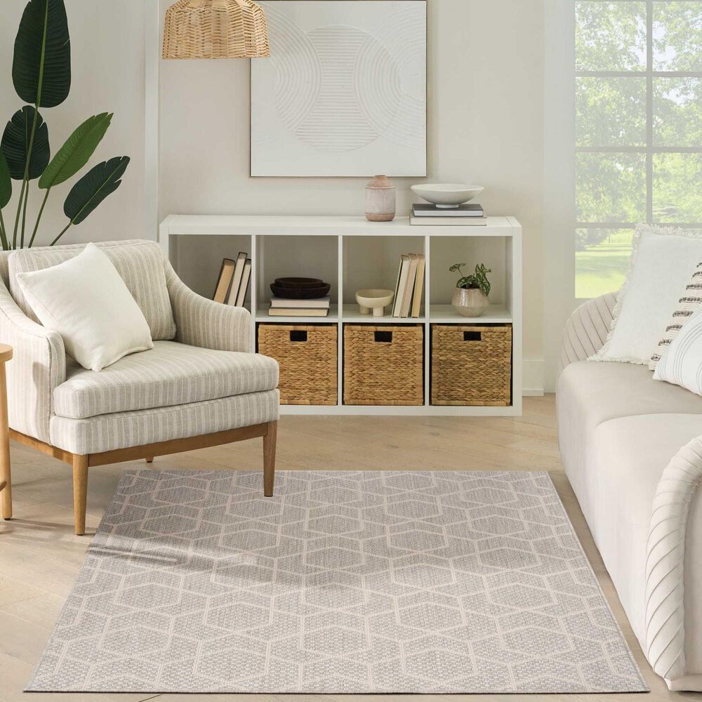 Nourison Horizon HOZ01 Grey 10&#39; x 14&#39; Indoor/Outdoor Area Rug, , large
