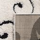Safavieh Florida Shag SG455-1290-3 3"3" x 5"3" Ivory/Black Area Rug, , large