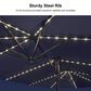 HOMLUX 13" Outdoor Double-Sided Market Umbrella with Base  in Navy Blue, , large