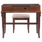 Linon Home Decor Angela Vanity with Stool in Walnut, , large