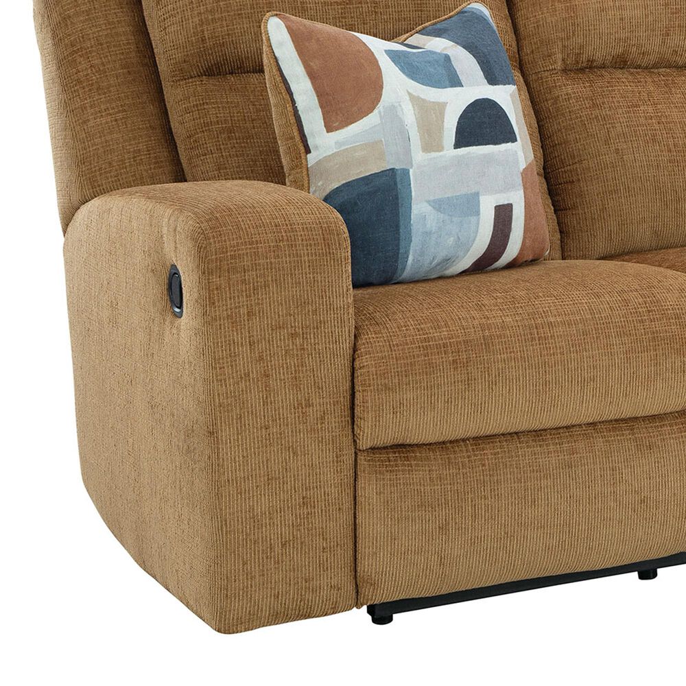 Ashley Kanlow Manual Reclining Sofa in Honey, , large