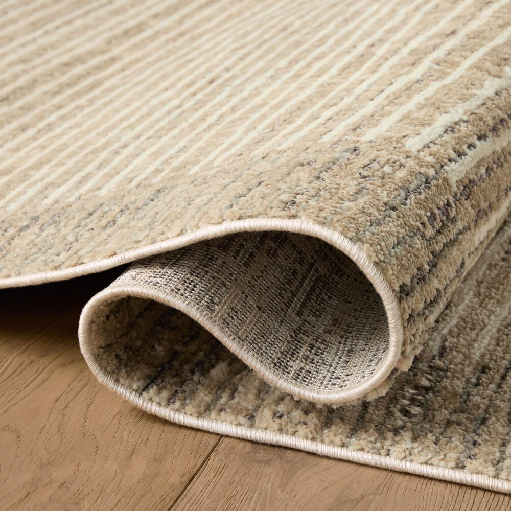 Loloi Bleecker Sand and Charcoal 4&#39; x 6&#39; Area Rug, , large