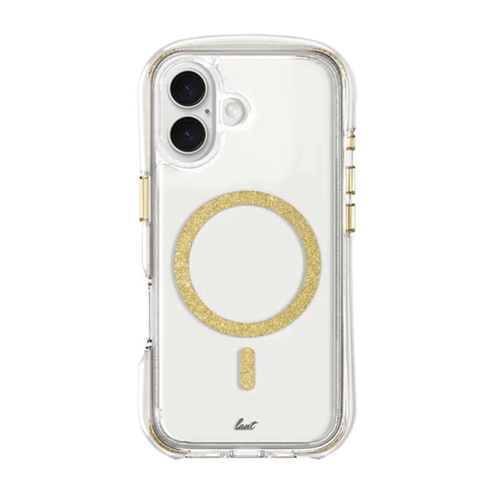 LAUT Magsafe Case Aero Sparkle for iPhone 16 - Crystal Gold, , large
