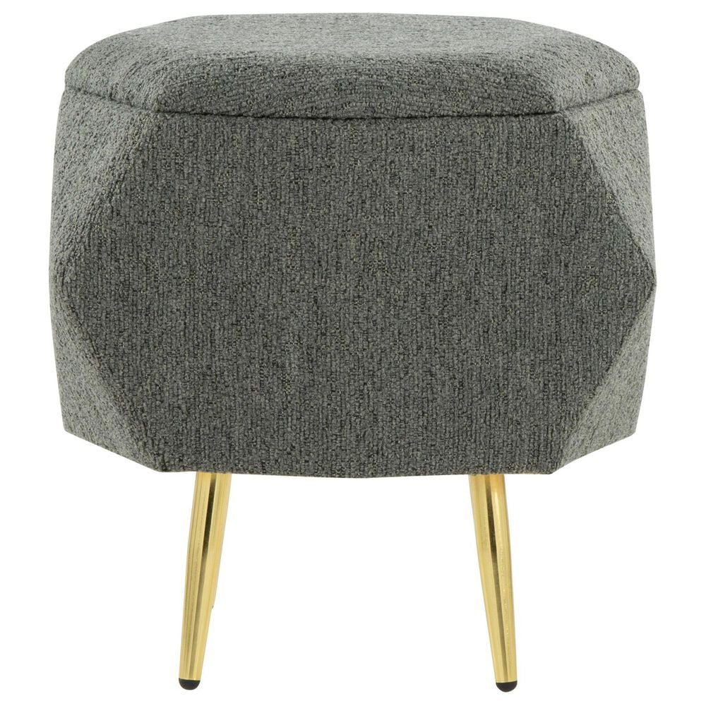 LumiSource Diamond Storage Ottoman in Green, , large