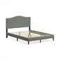 Glideaway Leighford Queen Upholstered Platform Panel Bed in Stone Mist, , large