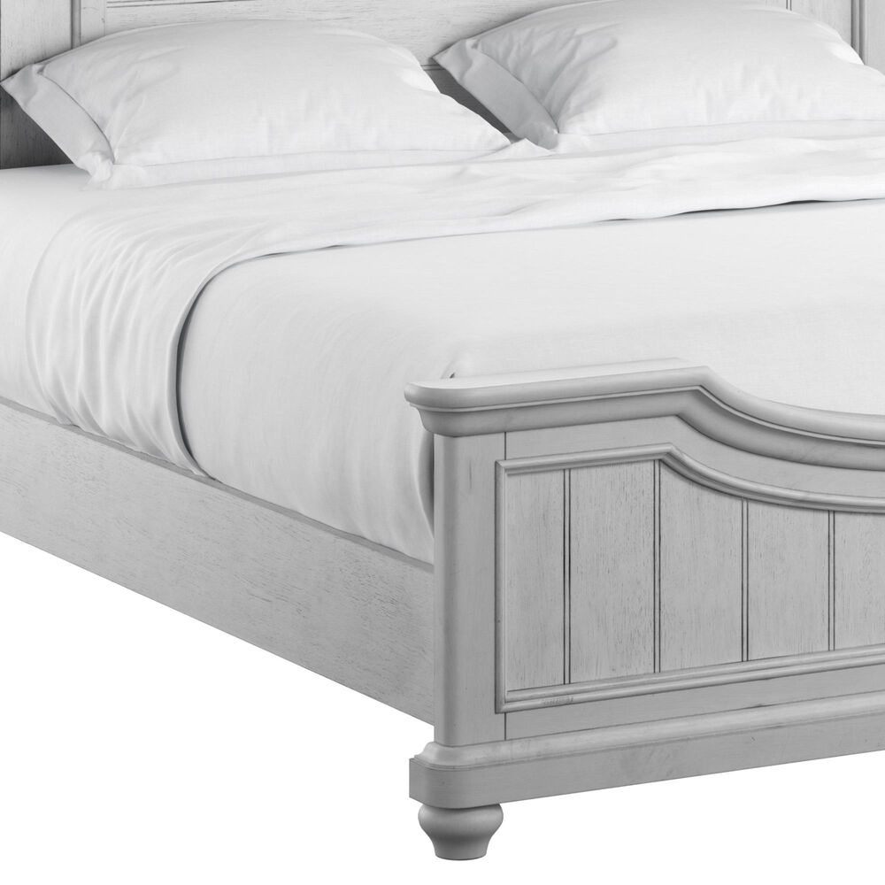 Emerald Home Furnishings New Haven Queen Panel Bed in Oyster Shell, , large