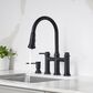 Blanco Empressa Pull-Down Bridge Faucet 1.5 GPM in Matte Black, , large