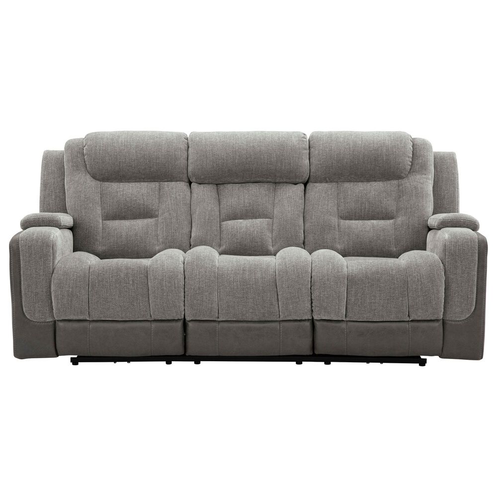Ashley Mixed Motion Power Reclining Sofa in Shadow, , large