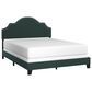 Richlands Furniture Cynthia Queen Panel Bed with Green Upholstery in Black, , large