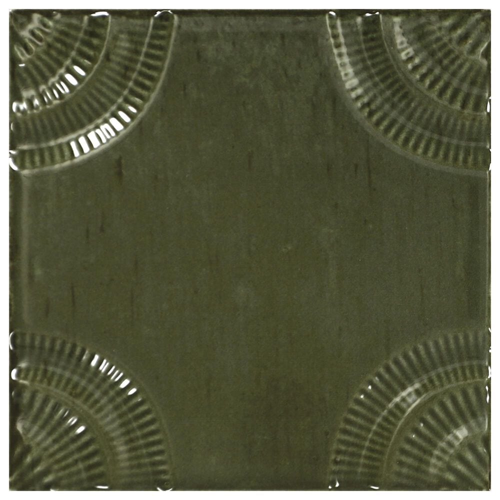 Dal-Tile Relicca Nook 4" x 4" Square Circle Ceramic Tile, , large