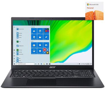 Acer 15.6" Aspire Laptop | Intel Core i7-1165G7 - 12GB RAM - Intel Iris Xe Graphics - 512GB SSD + 365 Personal | 12-Month Subscription, 1 person | Premium Office apps | 1TB OneDrive cloud storage | PC/Mac Download (Digital Code in Box), , large