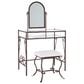 Linon Home Decor Clarisse Vanity with Stool in Bronze, , large