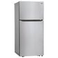LG 20 Cu. Ft. Top Freezer Refrigerator Reversible Door in Stainless Steel, , large