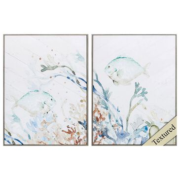 Propac Under The Sea Wall Art in Teal (Set of 2), , large