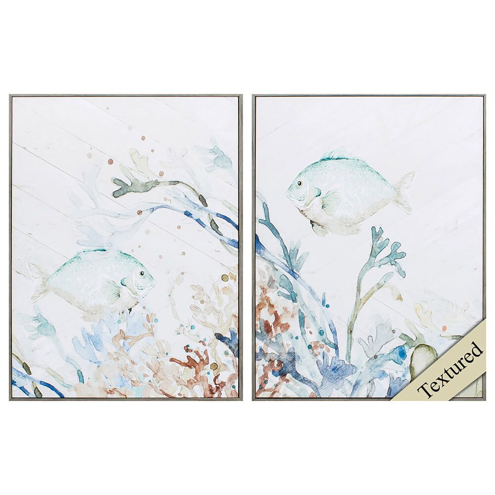 Propac Under The Sea Wall Art in Teal (Set of 2), , large