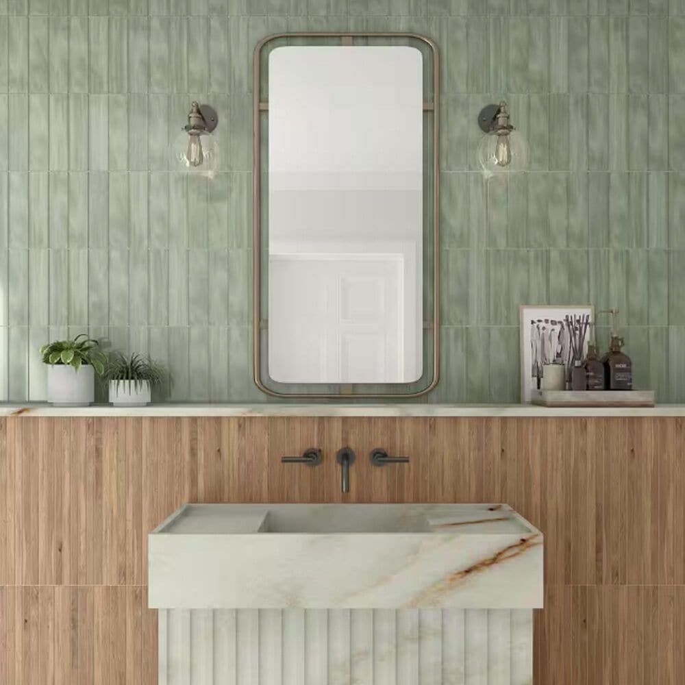 Dal-Tile Artcrafted Aloe 3&quot; x 12&quot; Glazed Ceramic Wall Tile, , large