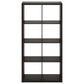 HOMLUX 8-Cube Reversible Open Back Bookshelf in Dark Oak, , large