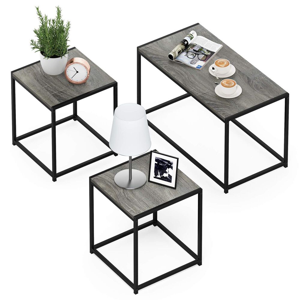 HOMLUX 3-Piece Table Set in French Oak, , large