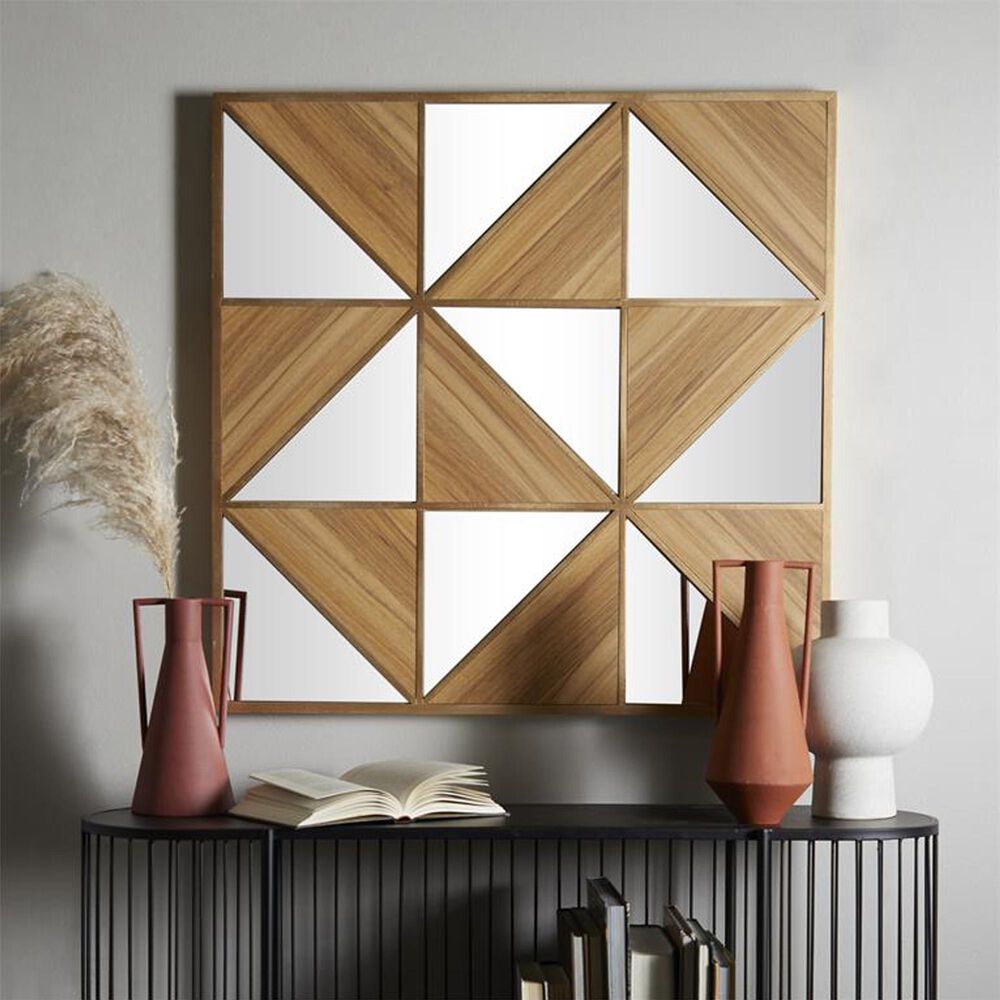 Maple and Jade 36&quot; x 36&quot; Wall Sculpture in Light Brown, , large
