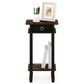 HOMLUX Turn-N-Tube Tall End Table in Amber Pine and Black, , large