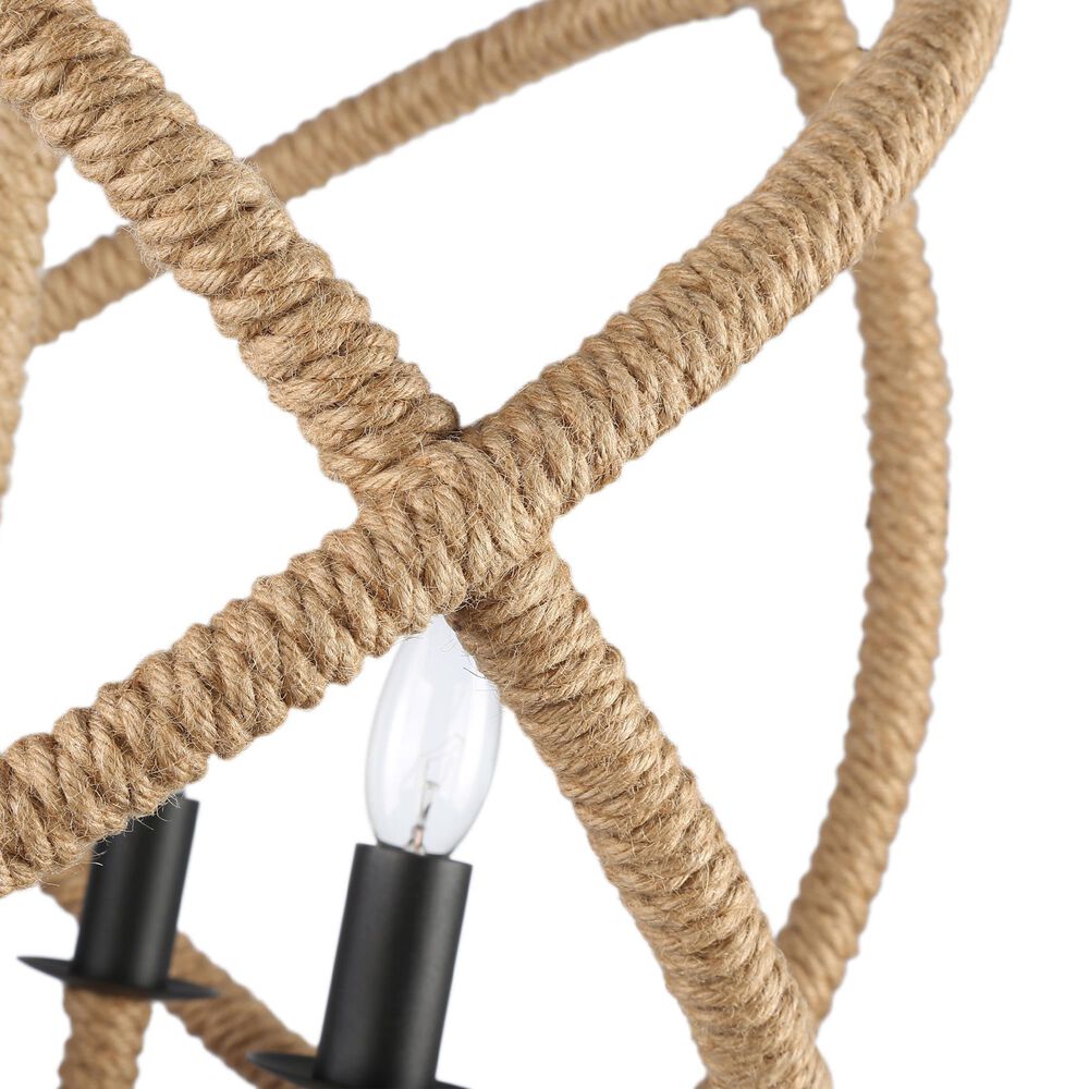 Golden Lighting Marina 4-Light Chandelier in Natural Black, , large