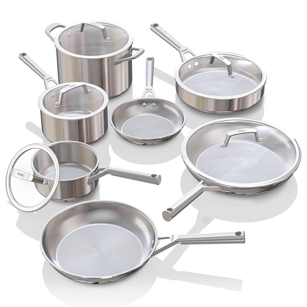 Ninja EverClad 12-Piece Cookware Set in Stainless Steel, , large