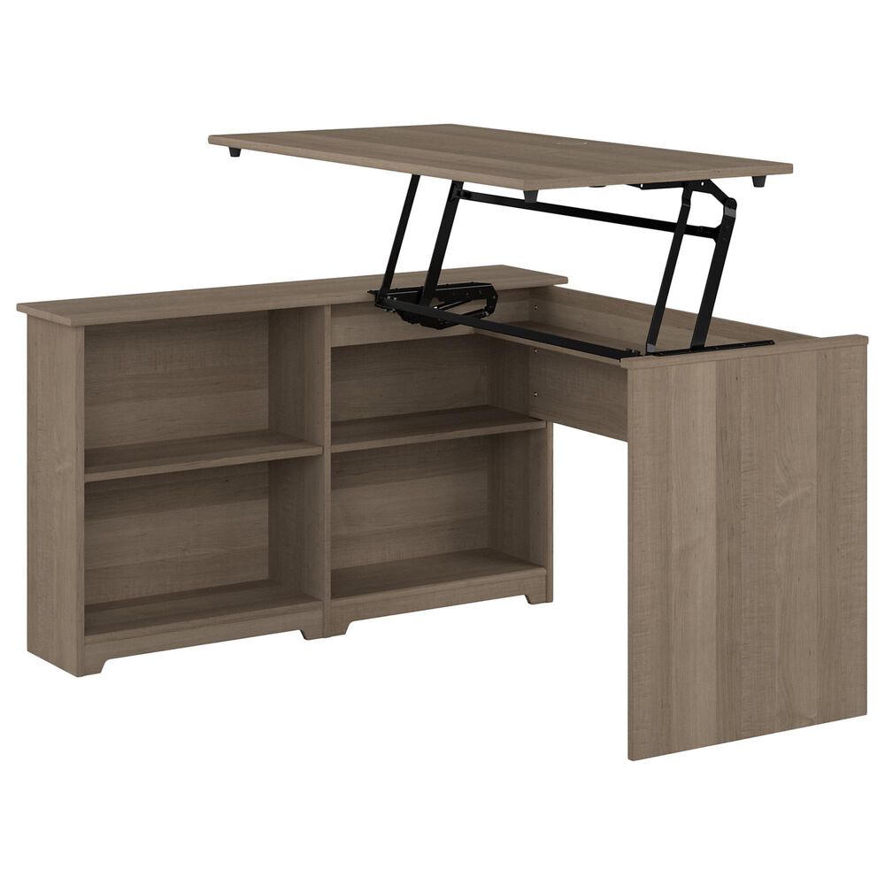 Bush Cabot 52" Sit to Stand Corner Desk in Ash Gray, , large