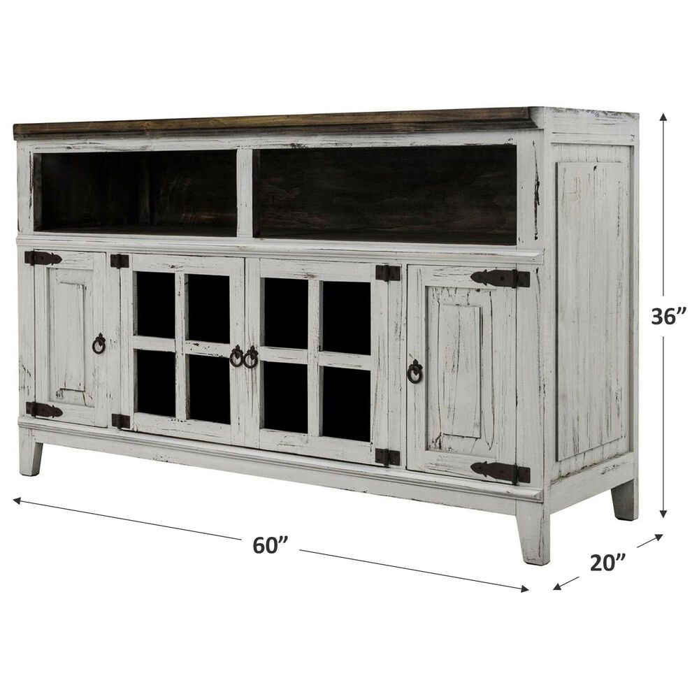 Rustic Imports Hacienda 60&quot; Tv Stand in White, , large