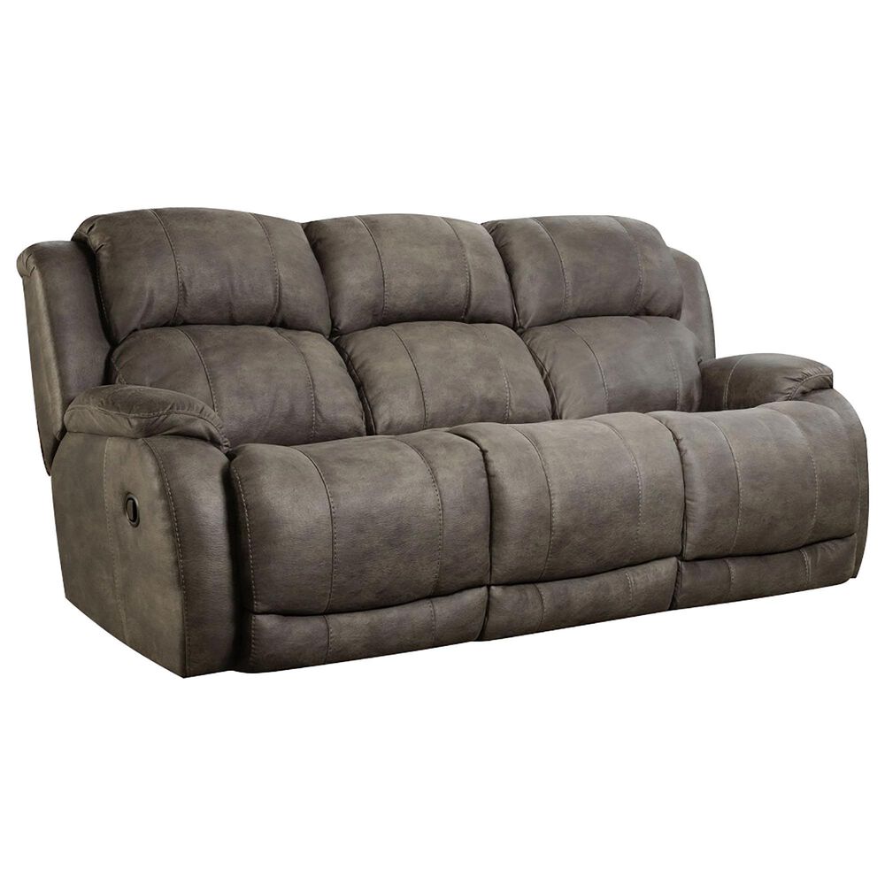 HomeStretch Denali 2-Piece Reclining Living Room Set in Grey, , large