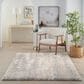 Nourison Dreamy Shag 4" x 6" Ivory and Beige Area Rug, , large