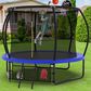 HOMLUX 10" Outdoor Trampoline with Enclosure Net and Ladder in Blue, , large