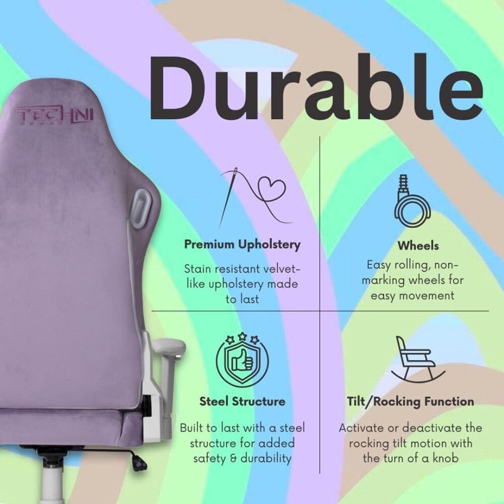 Techni Sport Gaming Chair in Purple, , large