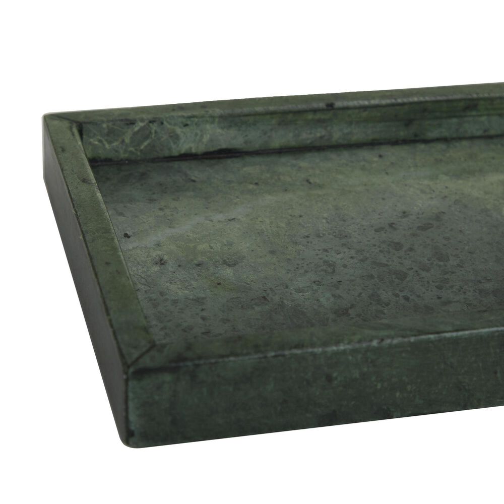 Maple and Jade 2-Piece Tray Set with Raised Border in Matte Dark Green, White and Black, , large