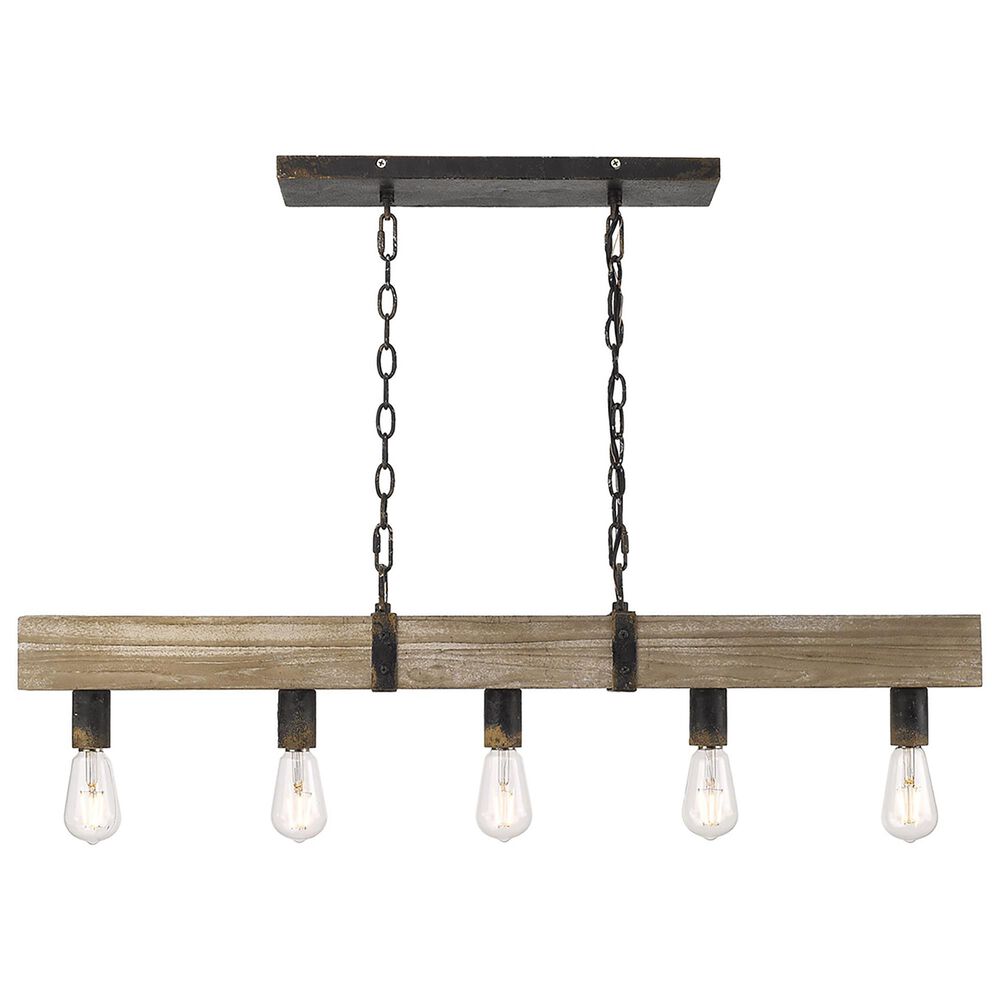 Golden Lighting Garrett Linear Pendant in Antique Black, , large