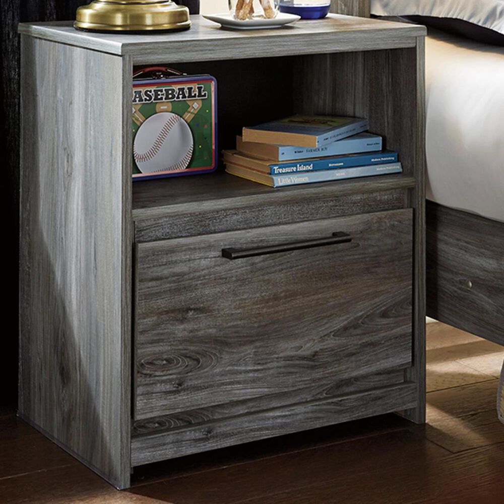 Signature Design by Ashley Baystorm Nightstand in Smokey Gray with USB Ports, , large