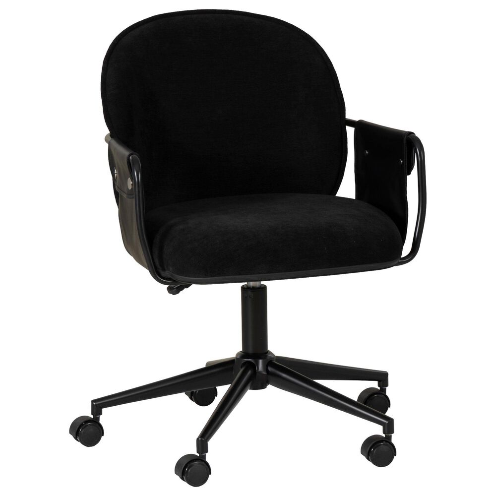 Linon Home Decor Karri Office Chair in Black, , large