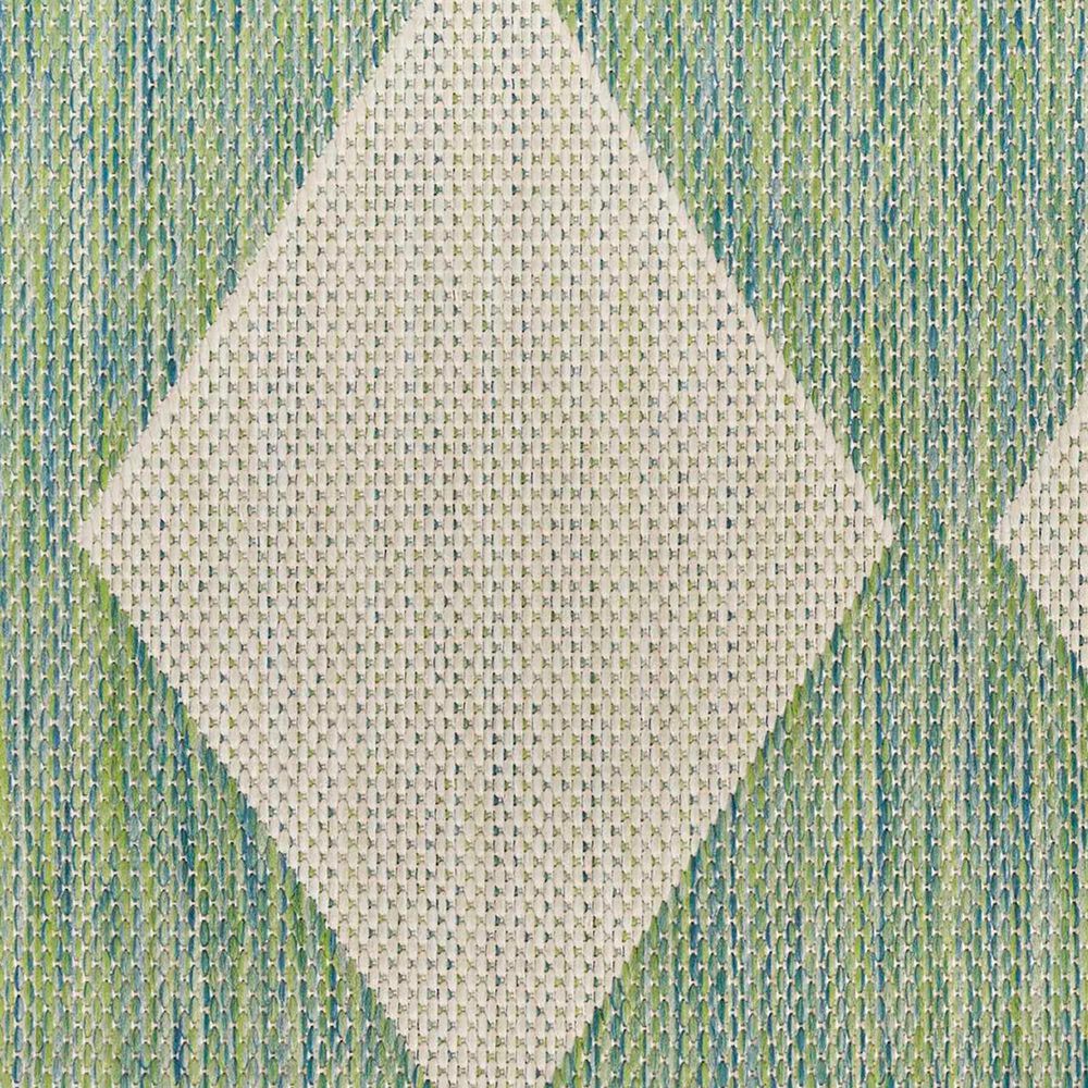 Nourison Positano Geometric Blue and Green 8&#39; x 10&#39; Indoor/Outdoor Area Rug, , large