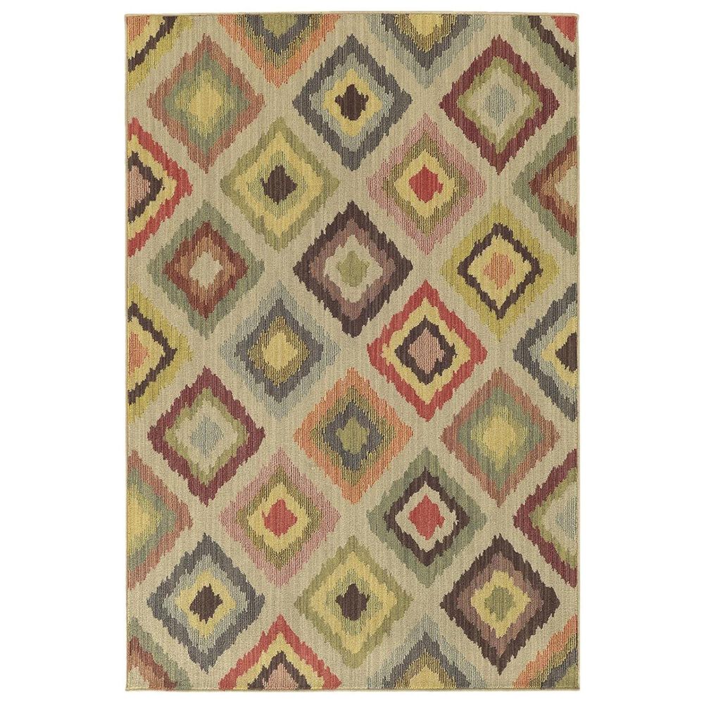 Oriental Weavers Cabana 8022W 3'10" x 5'5" Beige Area Rug, , large