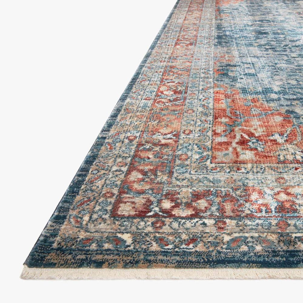 Magnolia Home Elise ELI-05 5&#39;3&quot; x 7&#39;9&quot; Navy and Red Area Rug, , large