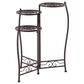 Maple and Jade 3-Tier Indoor/Outdoor Plant Stand with Scroll Details in Brown, , large