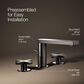 Kohler Composed Widespread Bathroom Sink Faucet with Cross handles in Vibrant Titanium, , large