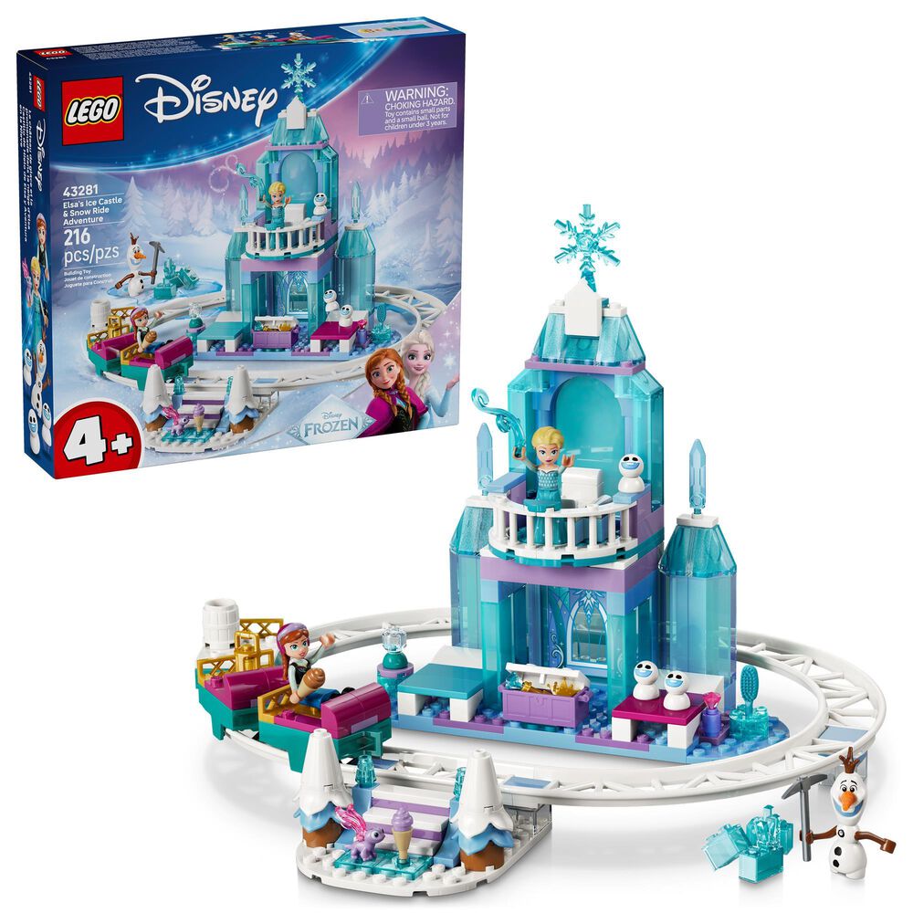 LEGO Disney Elsa"s Ice Castle and Snow Ride Adventure Building Set, , large