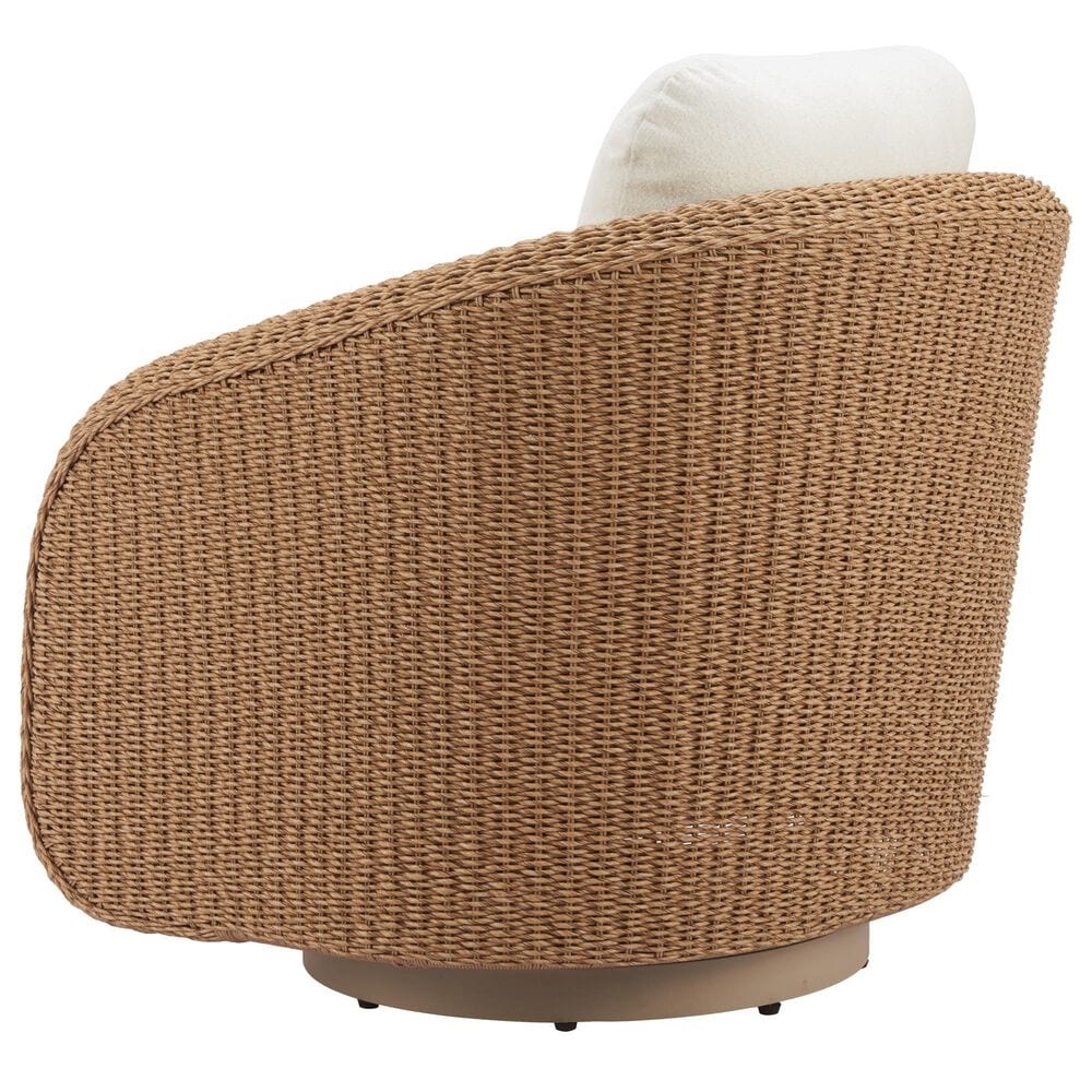 Zuo Modern Solara Outdoor Swivel Chair in Ivory, , large